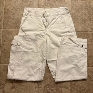 Women’s Casual Cargo Pants - white